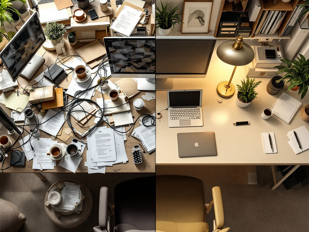 Business Structure vs Busy - Strategic business planning illustration